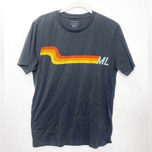 Marine Layer Sunset Stripe Tee in Dark Gray Size Medium
